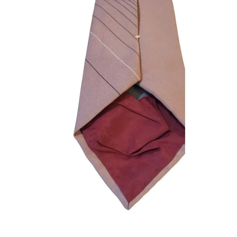 Vintage‎ Van Heusen Mens Neck Tie Rose Color with Stripes Poly/Silk
